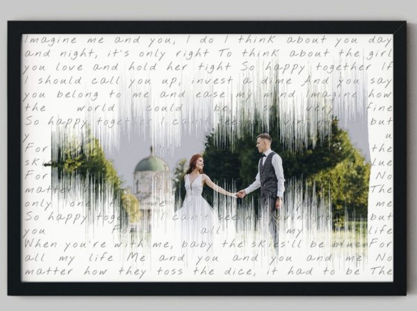 Lyrics and Song Soundwave Art with Photo - Image 2